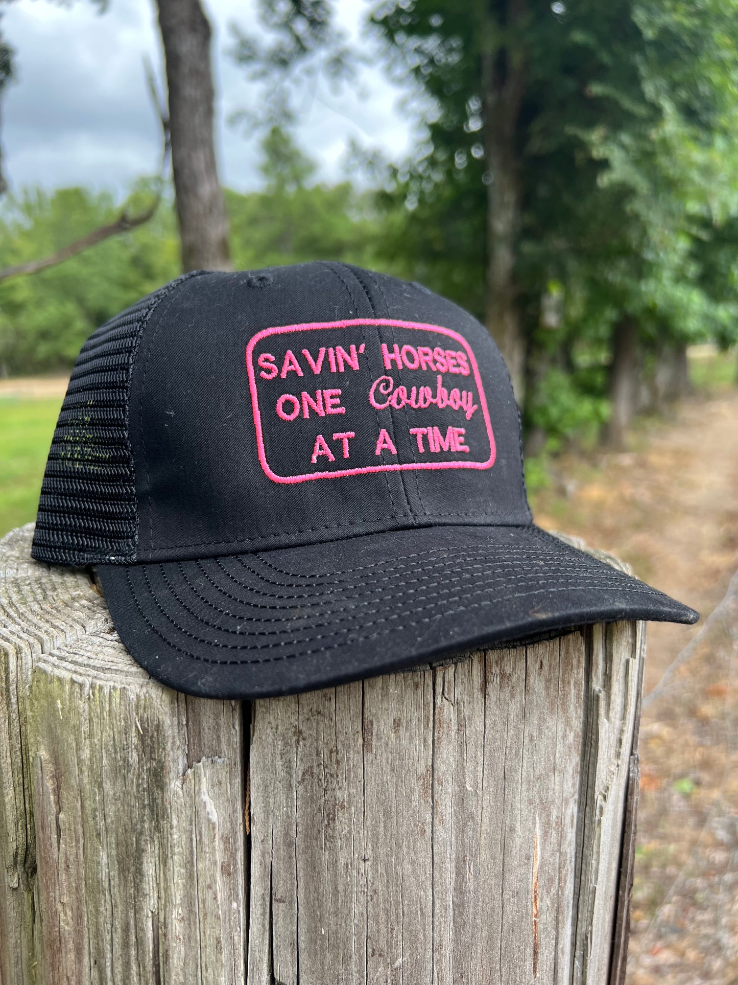 Pink Savin’ Horses Trucker Hat